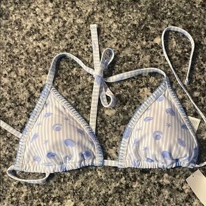 NWT Blue Hollister Bikini Top